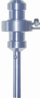 cleaning sonotrode, stainless steel, with liquid supply via longitudinal bore hole
