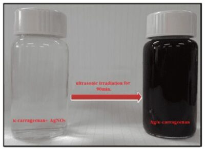 Sonochemical synthesis of silver nanoparticles (AgNPs) with the ultrasonicator UP400S