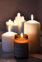 Paraffin wax candles: in the production of candles paraffin can be saved by ultrasonically emulsifying water into the wax