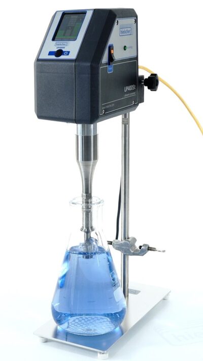 Probe-type sonicator UP400St for improved sonochemical reactions. Sonication allows for the precise control of pathways in supramolecular polymer synthesis
