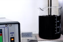Nano-reinforced lubricants are efficiently produced by sonication. The Hielscher sonicator UIP1000hdT disperses nanomaterials such as bamboo-like CNTs in lubricants