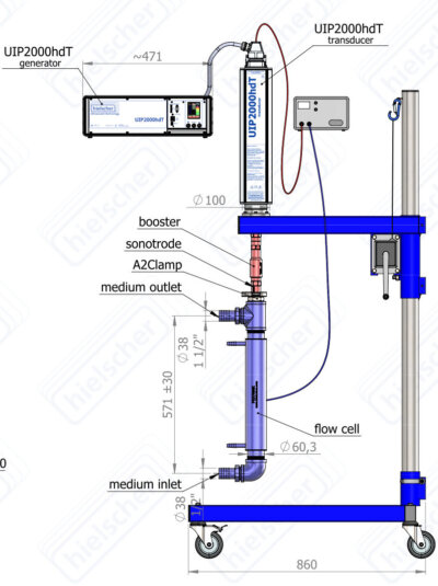 Reaktor segaris sonoelektrokimia <a href=