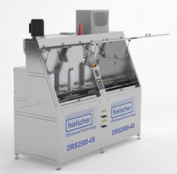 超音波インラインワイヤークリーナーDRS2500-4Sは、エンドレスプロファイルから加工残渣（伸線石鹸、グリース、ダストなど）を効率的に除去する強力な洗浄システムです。